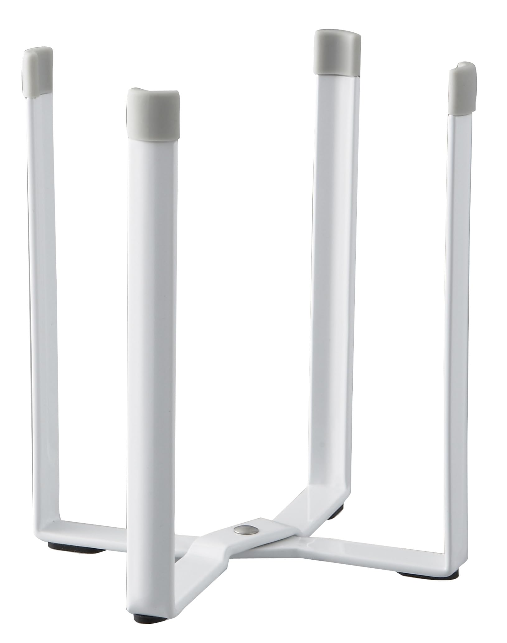 山崎実業(Yamazaki) ポリ袋ホルダー ホワイト 約W12×D9.5×H16.5cm プレート Plate 水切り 三角コーナー 卓上ゴミ箱 スリムに折り畳める 6534